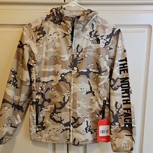 The North Face Kids Camouflage Raincoat - Tan and Brown